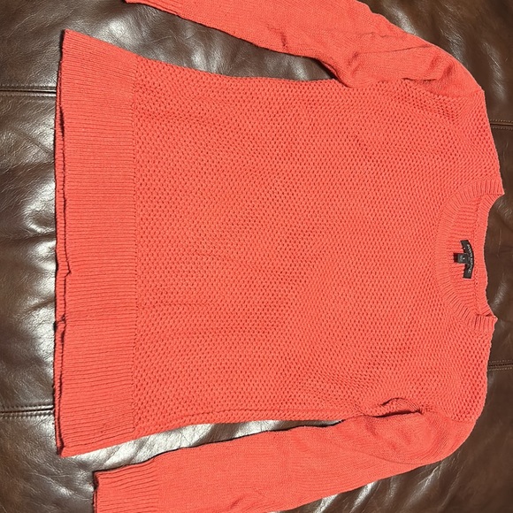 Coral knit Spring color sweater, size small - Picture 3 of 7